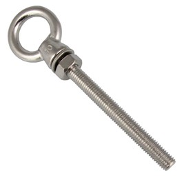 Pack of 2 Eye Bolts with Metric Full Thread M8 x 80 mm, Nut and Washer - Stainless Steel A4 - Eye Bolts - BOOTSTEILE BRAUER®