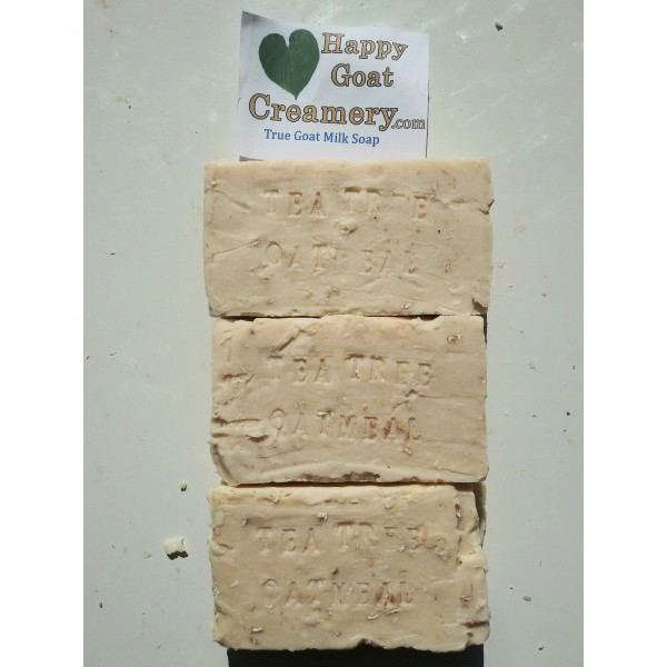 happy goat creamery 3 BARS RAW GOAT MILK SOAP TEA