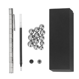 Magnetic Pen Toy Stress Relief Decompression Magnetic Metal Writing Pen Gift for Teacher Student Silver