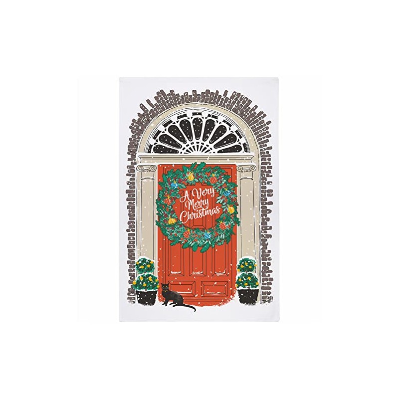 Ulster Weavers - Georgian Front Door & Mistletoe Tea Towel