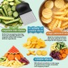 Stainless Steel Crinkle Cutter for Potatoes – Wavy Vegetable Slicer