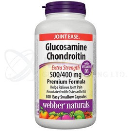 Weber Naturals Glucosamine Vitamin D3 Joint Supplement 300 Tablets, 1 Piece / 웨버 내추럴스 글루코사민 비타민 D3 관절 영양제 300정, 1개