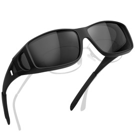 MAIVARDAY Men's Over Sunglasses, Sports Sunglasses, Polarized Sunglasses, UV 400, For Driving, Fishing, A1: Matte Black