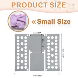 uxcell Shirt Folder Board, T-Shirt Clothes Folder Small Folding Board Foldable Plastic T-Shirt Organizer for Closet Wardrobe Drawer Easy Clothing Storage (Grey, 18.9 x 15.7Inch)