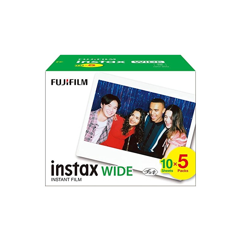 instax Wide Film, Pack of 5 (5 x 10 shots),