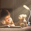 Clip On Reading Light, Dimmable Desk Clamp Lamp with 3
