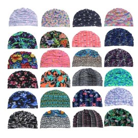 AB Arnaldo Bassini Aqua Printed Pleated Spandex Swim Cap 25 Types / AB 아날도바시니 아쿠아 나염주름스판수모 25종