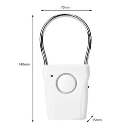 120dB Touch Sensor Door Handle Alarm Anti Theft Window Burglar Alert, Super Loud Ring, Easy Operation, Portable for Home Office Factory Hotel