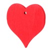 100Pcs Wood Slices HandMade Red HeartShaped Pendant Crafts DIY Wedding