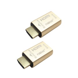 FUERAN Hdmi Edid Emulator Passthrough Dongle Eliminated Emulator Adapter 3rd Generrtion Work with Mac Thunderbolt to HDMI Switches/Extender/AV Receiver/Video Splitters -1280x800@60Hz-2pack