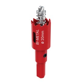 DURI Bi-Metal Hole Saw | 20 mm | with Arbor and Pilot Bit - Smooth Fast Cutting for Wood, Plywood, Plastic, Drywall, Thin Metal Sheets, and More | Ideal for Ceiling Light Installation and DIY Projects