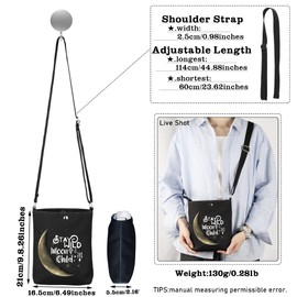 AKTAP Moon Phase Gifts Stay Wild Moon Crossbody Bag Celestial Witch Merch Hippie Gifts Spiritual Gifts Energy Mystic Gifts (CB, Stay Wild Moon CB-HT)