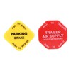 Yellow Parking Brake Knobs for Semi-Tractor, Red Trailer Compressed Air