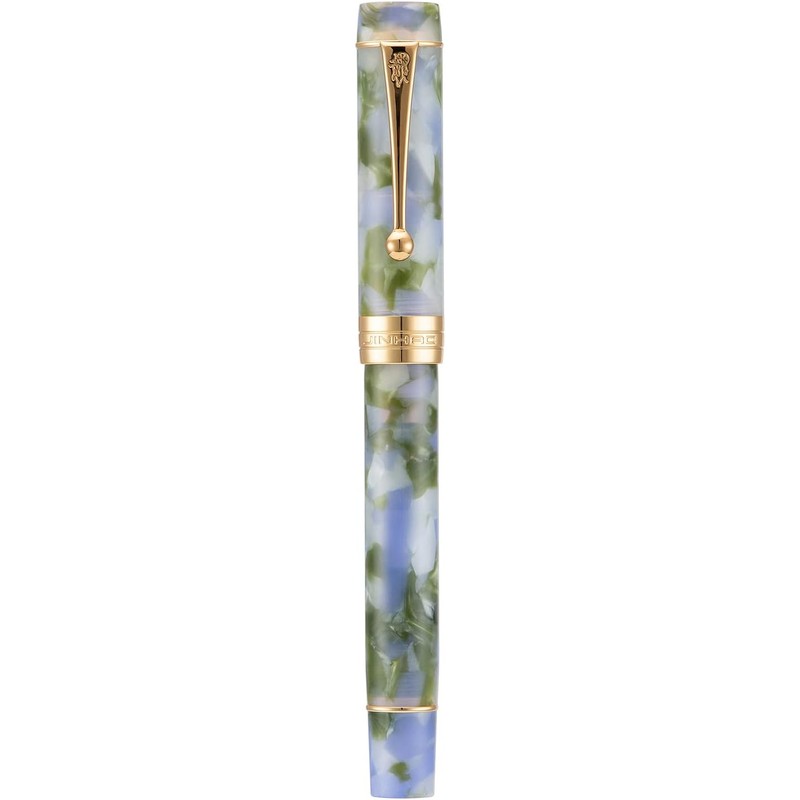 Jinhao 100 Pluma estilográfica estilo clásico azul pavo real, acrílico,