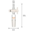 XCD Vacuum Flow Control Adapter, Lab Glass Adapter with PTFE