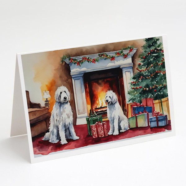 Caroline's Treasures DAC2692GCA7P Komondor Cozy Christmas Greeting Cards Pack of