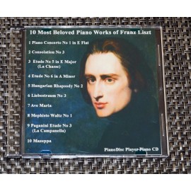 Franz Liszt Most Beloved Player Pianos Solos For Yamaha,  PianoDisc Player Piano - PianoDisc CD