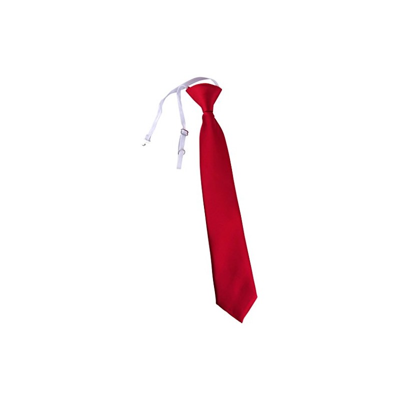 TigerTie Security Safety Tie, Plain Coloured Tie Attached To Elastic