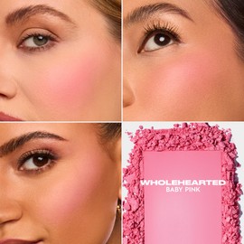 Urban Decay Face Bond Long-Lasting Blush Suede (Wholehearted - Baby Pink), Buildable Matte Finish, Blurring Effect, Waterproof, Sweatproof, 24-Hour Rich Color, Noncomedogenic - 0.21 oz