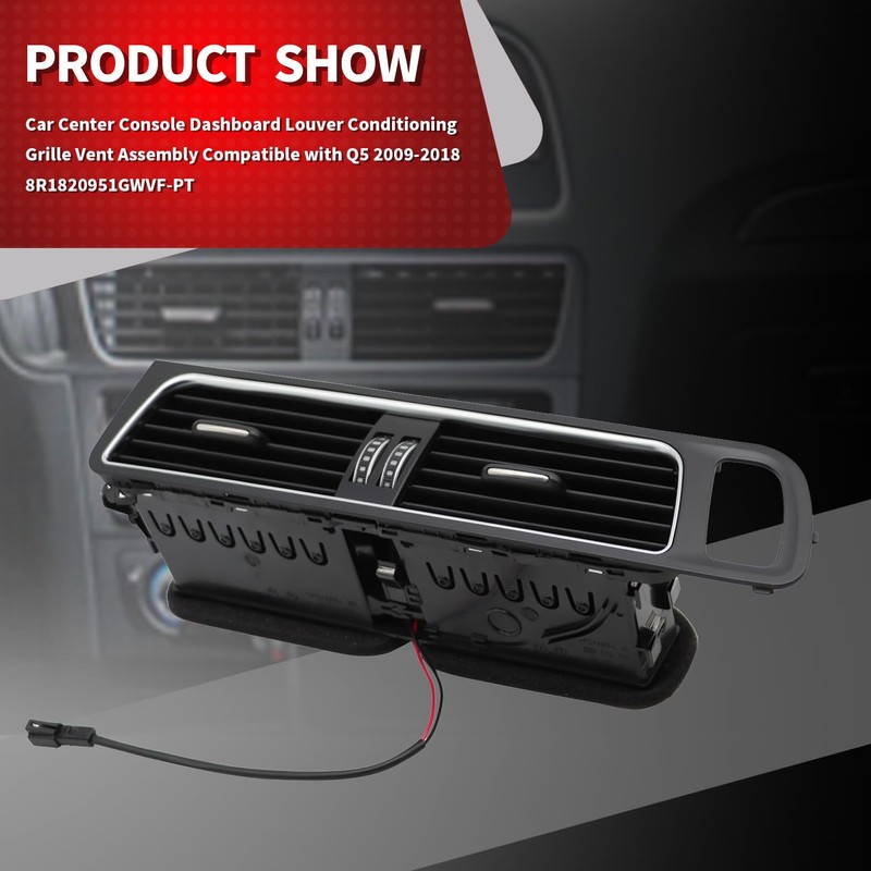 Nakkaa Car Center Console Dashboard Louver Conditioning Vent Assembly Compatible