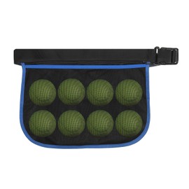PATIKIL Tennis Ball Band Holder, Adjustable Pickleball Waist Pouch Ball Holder Waist Bag for Holding 8 Pickleball or Tennis Balls, Blue (NO Balls)