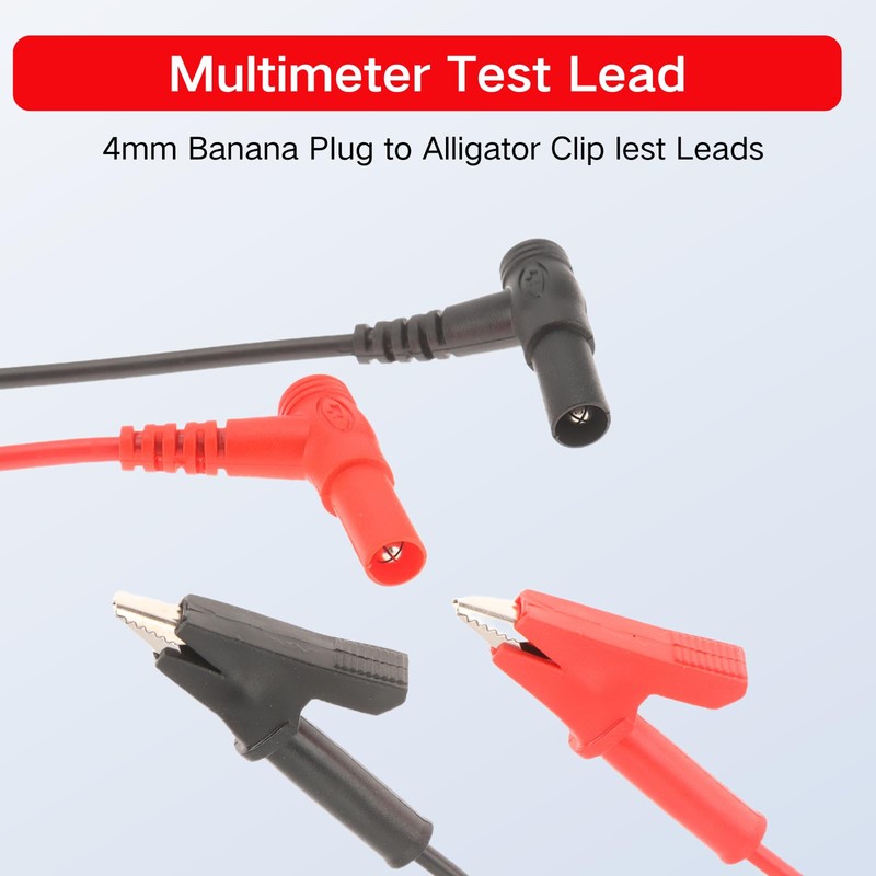 4PCS Banana Plug to Alligator Clip Lead Cable, 3.3ft /