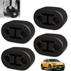 Exhaust Hanger, 4-Pack 2-Hole Rubber Mounts, High-Density Rubber, Reduces Vibration