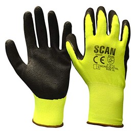 Scan GLOLATYXL Foam Latex Coated Glove - Yellow