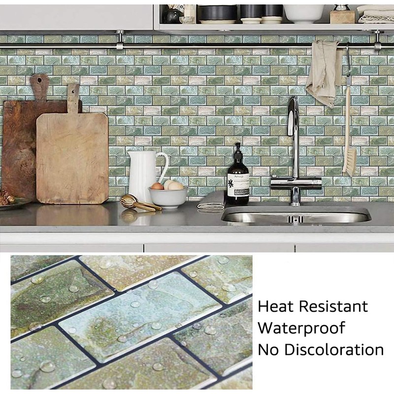 Uoisaiko 10 Sheets Peel and Stick Tile Backsplash for Kitchen