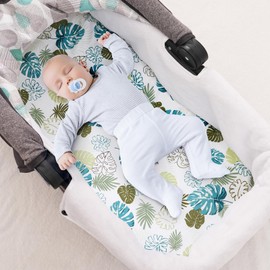 david's kids 3 Pack Bassinet Sheets, Ultra Soft Breathable Comfortable Baby Sheet Set for Boys Girls Neutral, Univeral Fit for Most Cradle and Bassinet Mattress, Leaf