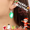 Christmas Party Green Bulb Earrings,Luminous Earrings Plastic,Creative Design Lovable Atmosphere