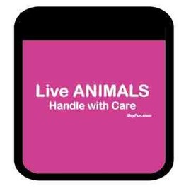 DryFur Pet Carrier Comfort Grips - Live Animals (Pink)