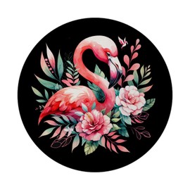 Pink Flamingo Magnet with Bottle Opener Round Pink Flamingo Magnet with Bottle Opener Round Stylish Bird with Long Legs Feathers Beak Standing in Water