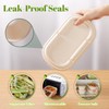 [100% Eco-Friendly] 34 oz Disposable Food Containers with Lids –
