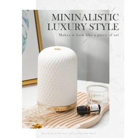 ssential Oil Diffuser, Ceramic Diffuser for Essential Oil Large Room Diffusers,Ultrasonic 280ml Aromatherapy Diffuser with Essential Oil, Bedroom Vaporizer Cool Mist Humidifier for Home Office