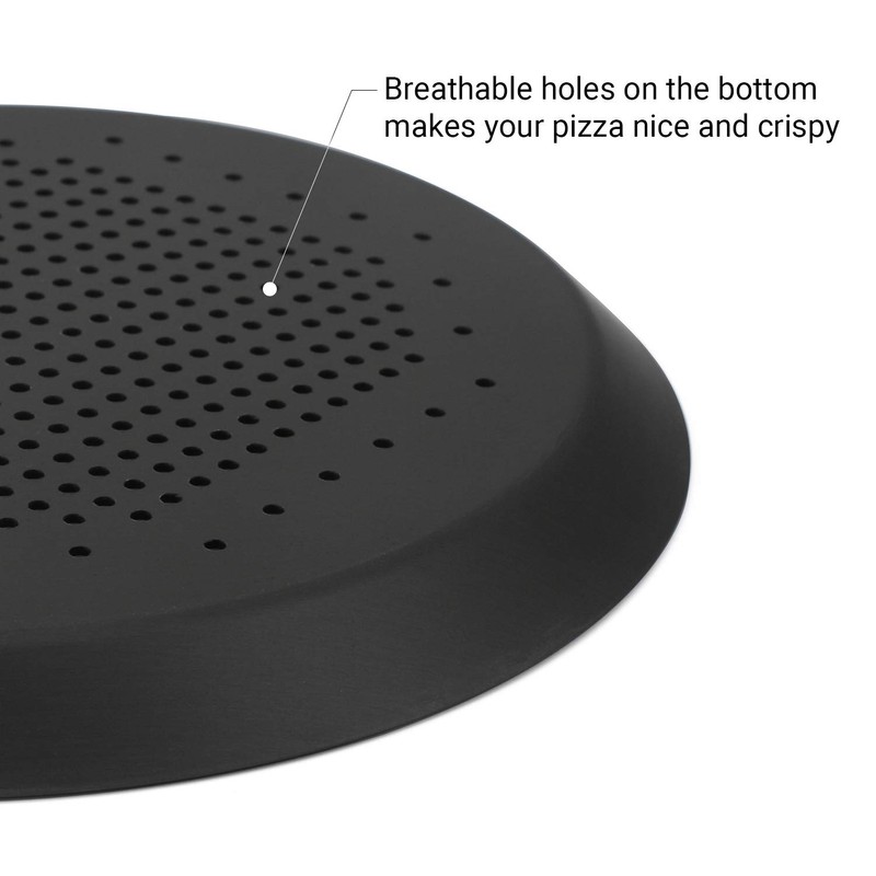 Beasea Pizza Pan 16 Inch, Perforated Pizza Tray with Holes
