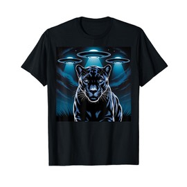 Kid Black Panther Selfie with Alien UFOs Black Panther Party T-Shirt