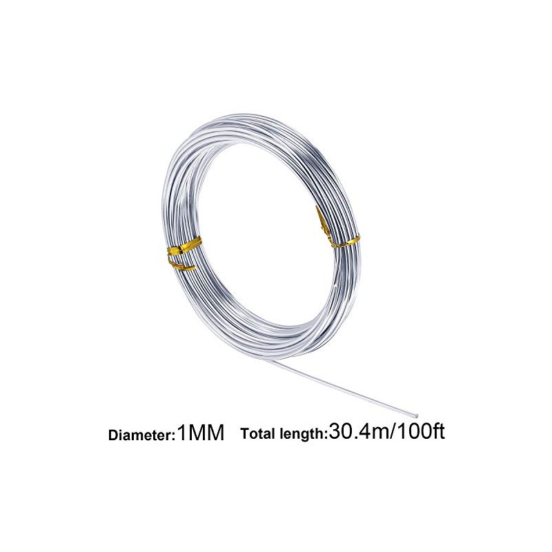 TecUnite Aluminum Craft Wire for Sculpting Bendable Metal Beading Wire