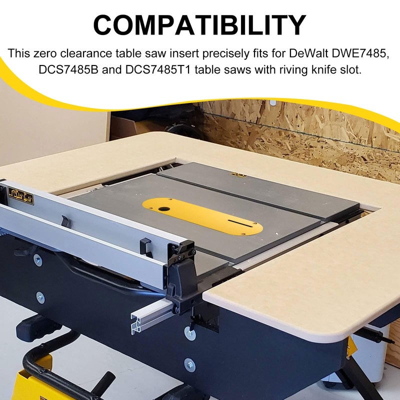 Zero Clearance Table Saw Insert for DeWalt Table Saw with