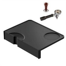 Tampermatte mit Kantenschutz, 20x15cm Silikon Kaffee Tamper Matte Stellplatz für Schützt Arbeitsplatte Kaffeeecke Anti-Rutsch und Wasserdicht Kaffee-Tampermatte Ideales Unterlage Kaffeemaschine