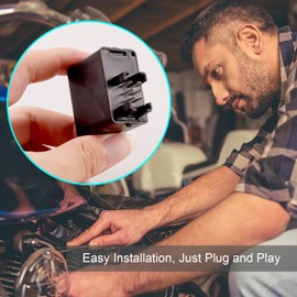 Kinstecks 7Pin Flasher Relay 12V Motorcycle Indicators LED Light Flasher for Motorcycle Motorbike