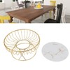 Round Fruit Basket Large Capacity Hollow Metal Fruit Bowl Stand