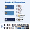 44-Pack Elastic Button Extenders for Jeans and Pants