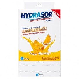 Electrolitos Orales Caja con 25 Sobres de 28.4 G con 90 Meq/l de Sodio. Previene y Trata la Deshidrataci?n Tanto del Ni?o Como del Adulto (Naranja)