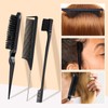 3 Pcs Slick Back Hair Brush, Double Sided Edges Slick