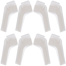 RV Gutter Spouts Directs Rainwater Away from Your RV, Long Version Extended RV Rain Gutter Spouts for Trailer Camper Motorhome Toy Hauler (4 Left +4 Right, White)