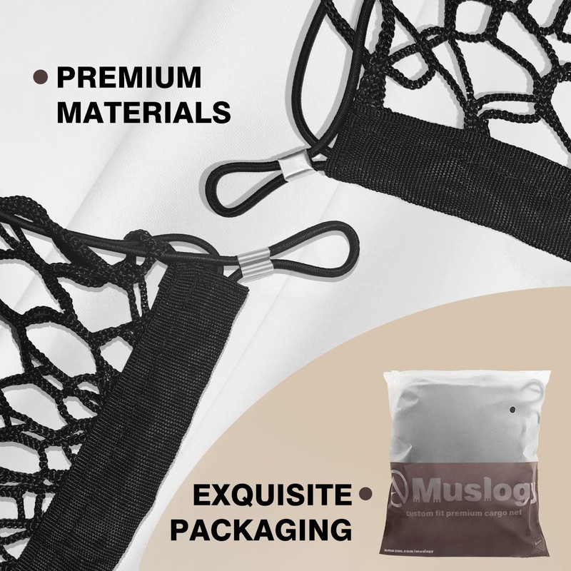 Muslogy Envelope Style Rear Trunk Mesh Cargo Net Compatible with