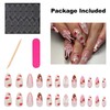 Long Stiletto Press on Nails French Tip False Nails with