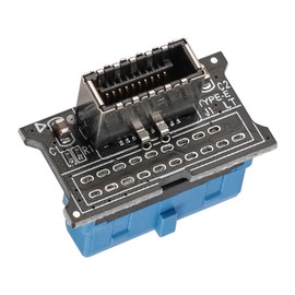 ieron USB 3.0 Front Mounted 19 Pin to 3.2 Type-C Front Mounted 9 Pin to Type E 20 Pin Adapter Front Plate Adapter Support Systems - WINXP/7/8/10 32/64BIT/Mac/Linux