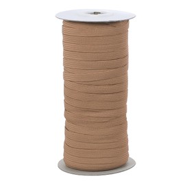 PATIKIL Elastic Bands 6mm x 45 Meters, Polyester Flat Elastic Cord Stretch Strap for Sewing Crafting DIY, Brown
